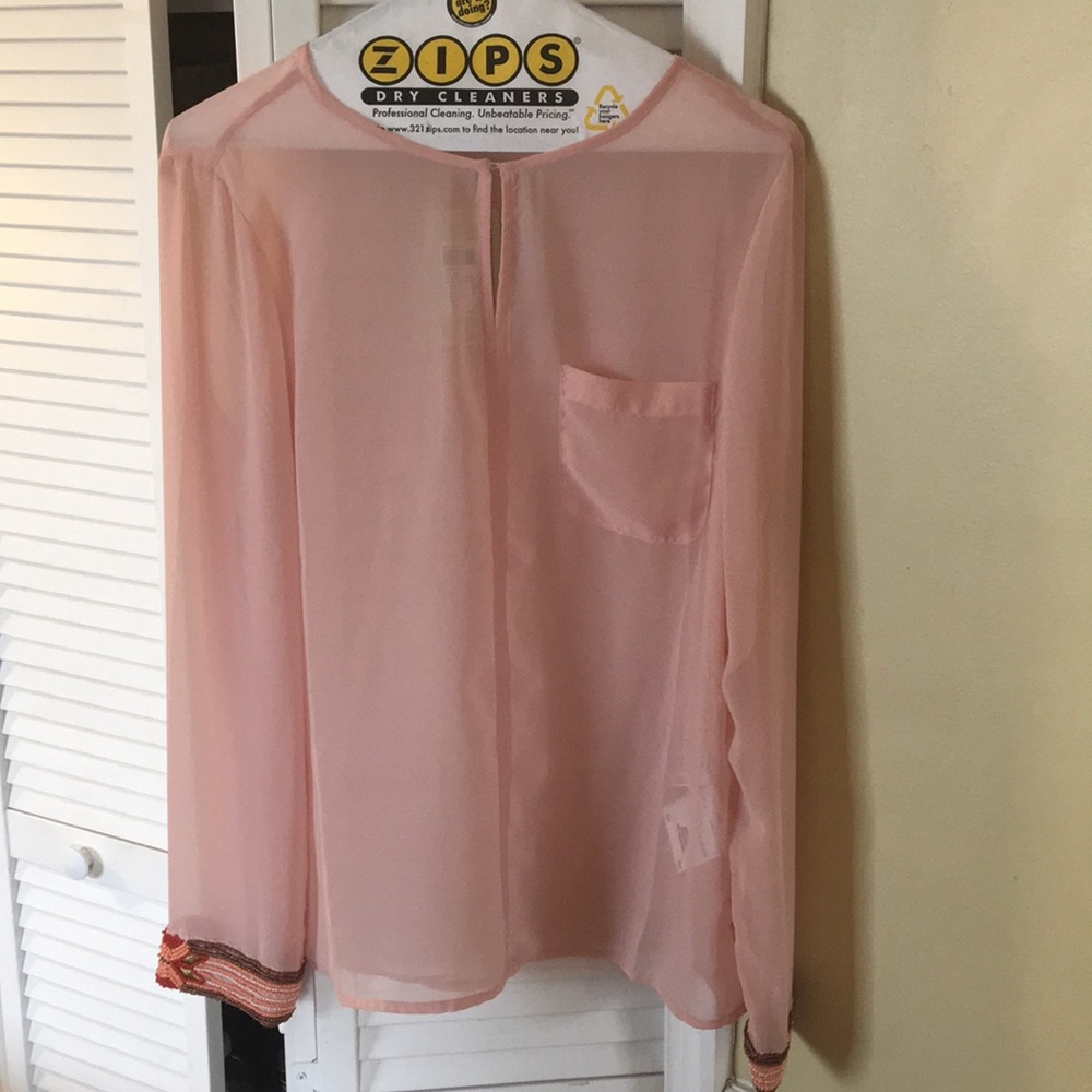 Pale pink professional blouse